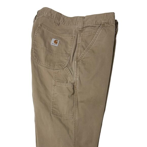 Carhartt B324 Relaxed Fit Carpenter Khaki Work Pants 36x30 Twill Utility Canvas - Picture 3 of 10
